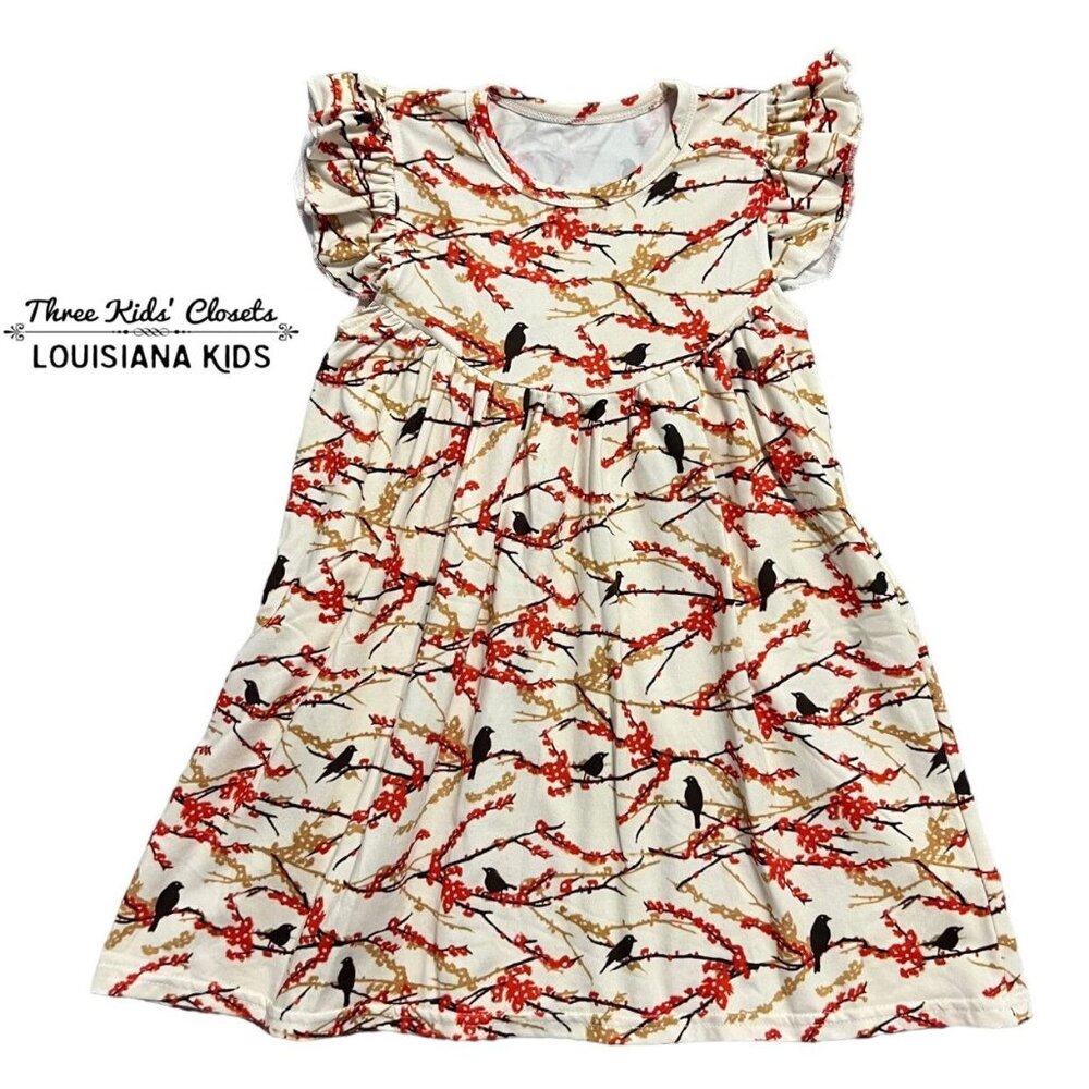 Boutique 3T Birds & Foliage Print Dress